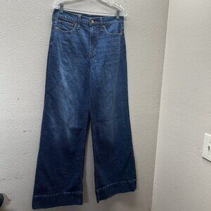 J Crew Jeans Womens 29 Dark Wash 5 Pocket Wide Leg Trouser Baggy 90s
